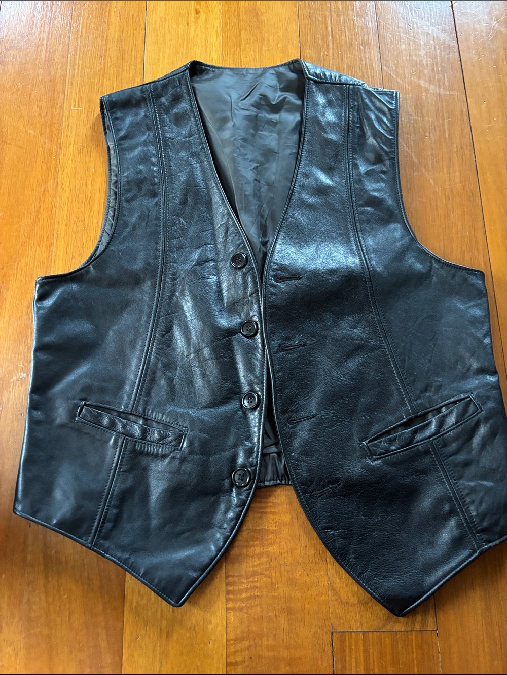Classic Black Leather Vest for Men
